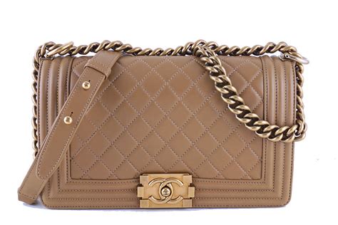 chanel boy beige carmel|Chanel bag.